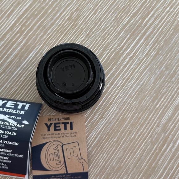YETI RamblerTravel Bottle 16oz With Leakproof Commuter Cap Black Tumbler Cup Mug - Picture 9 of 12